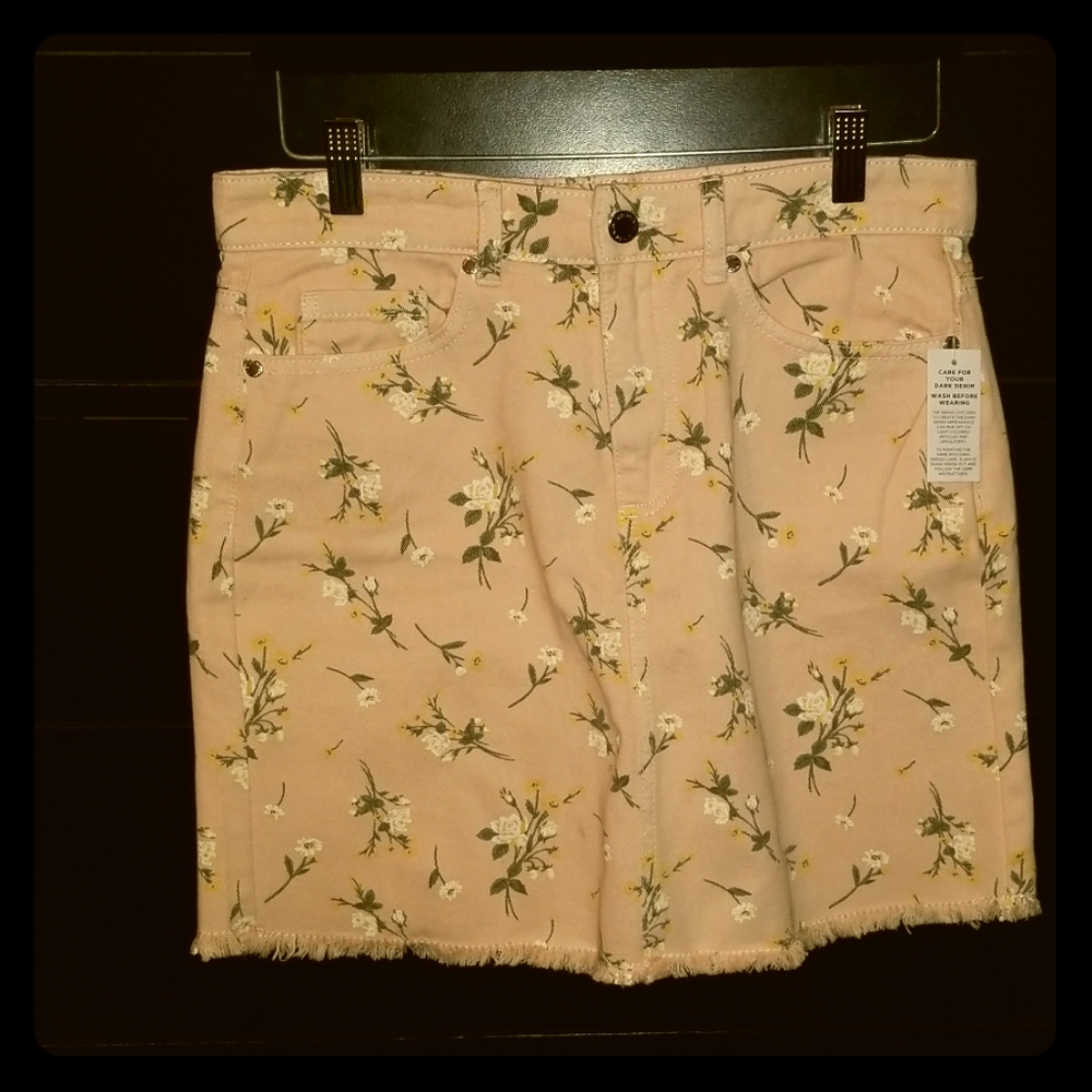 dip Pink Denim Skirt